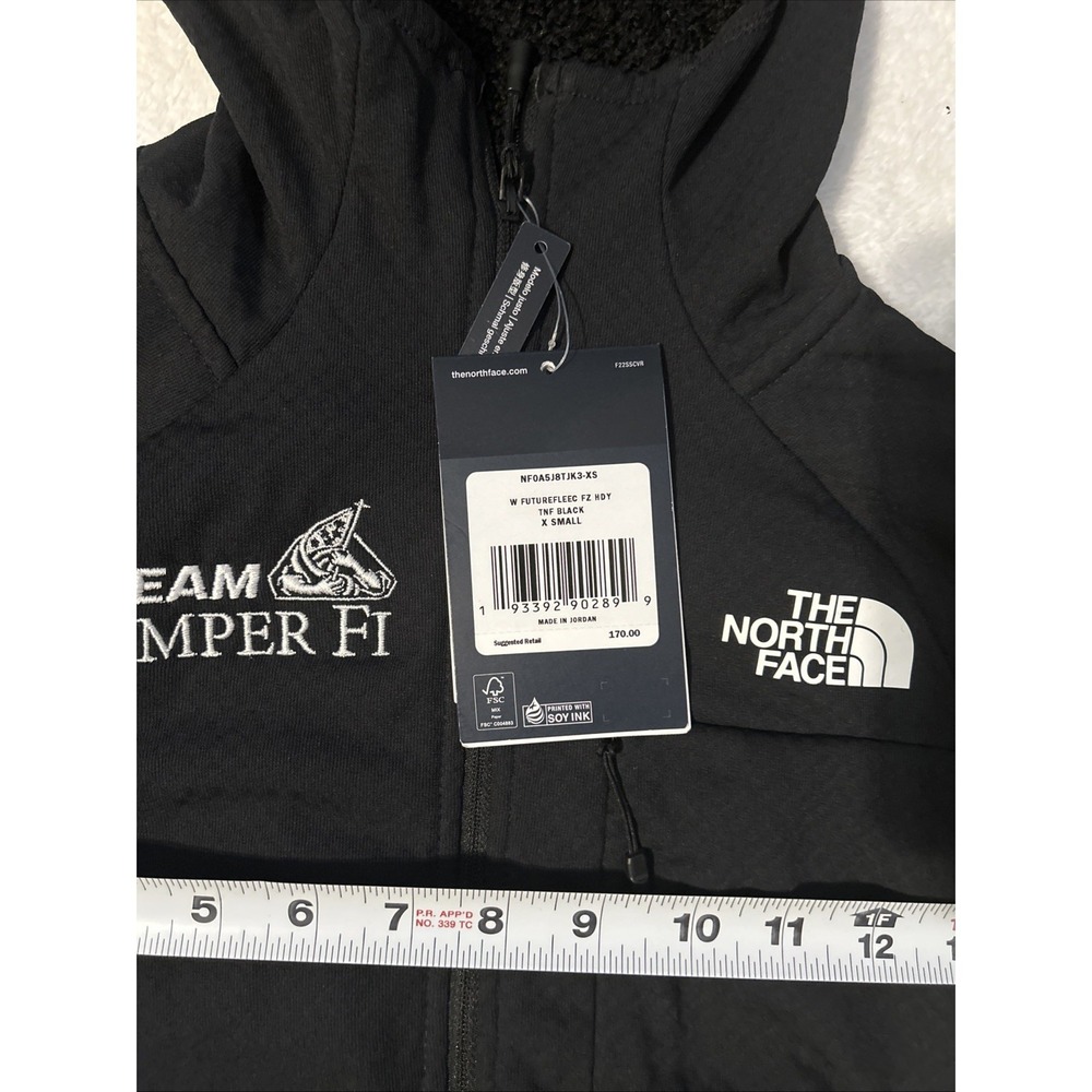 Womens The North Face XS Summit Future Fleece Black‎ Full Zip Hoody NWT Logo - Picture 6 of 9